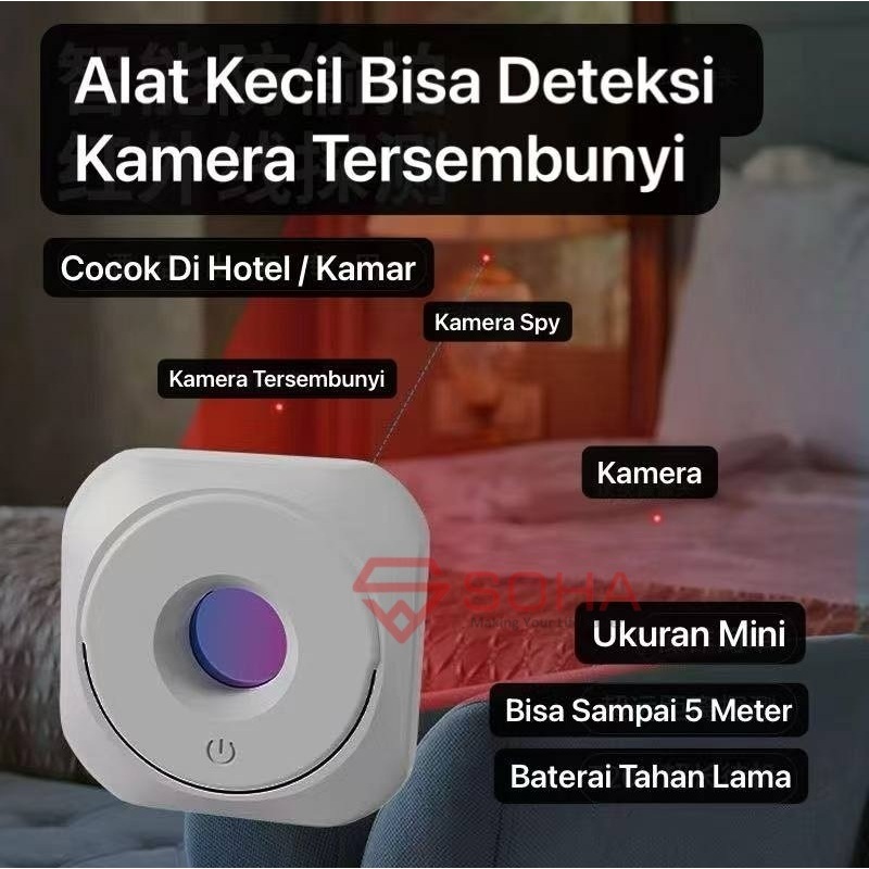 ART-085 Alat Deteksi Kamera Tersembunyi Di Hotel / Kamar Mandi Pelacak Spy Camera Detector Camera Hi