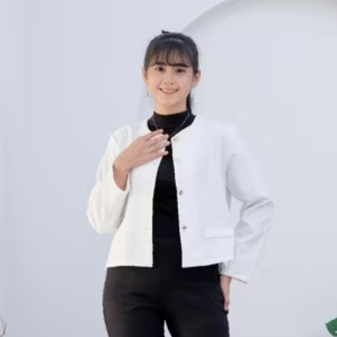 FUJI_Korean Blazer Crop wanita / Blazer Wanita Kerja / Blazer Wanita Formal / Outer crop blazer leng