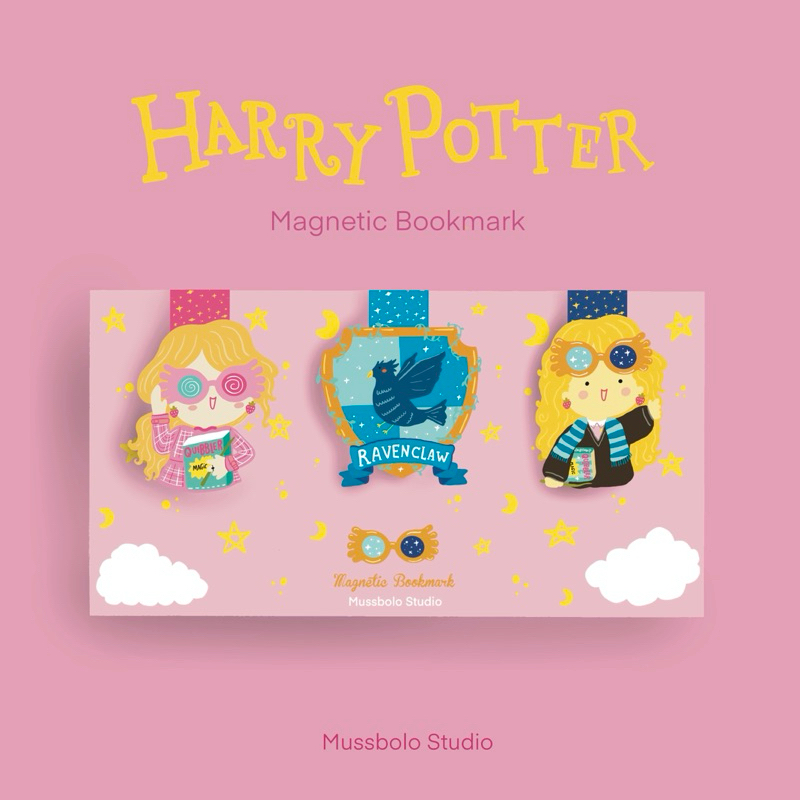 

Luna Lovegood magnetic bookmark set | Pembatas buku Harry Potter | Potterhead merchandise Ravenclaw
