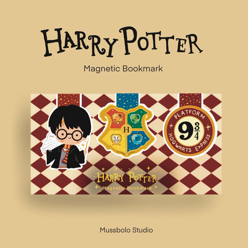 

Harry Potter Magnetic Bookmark Set | Pembatas Buku Harry Potter | Luna Lovegood Ravenclaw Hogwarts