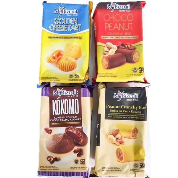 

pekanbaru / mybizcuit / my bizcuit kukis varian rasa peanut crunchy bar pasta kacang kokomo cokelat