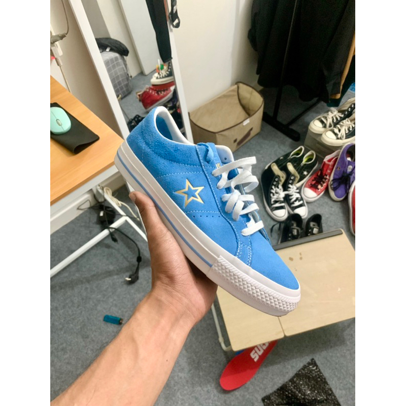 CONVERSE CONS ONE STAR PRO LT BLUE SUEDE