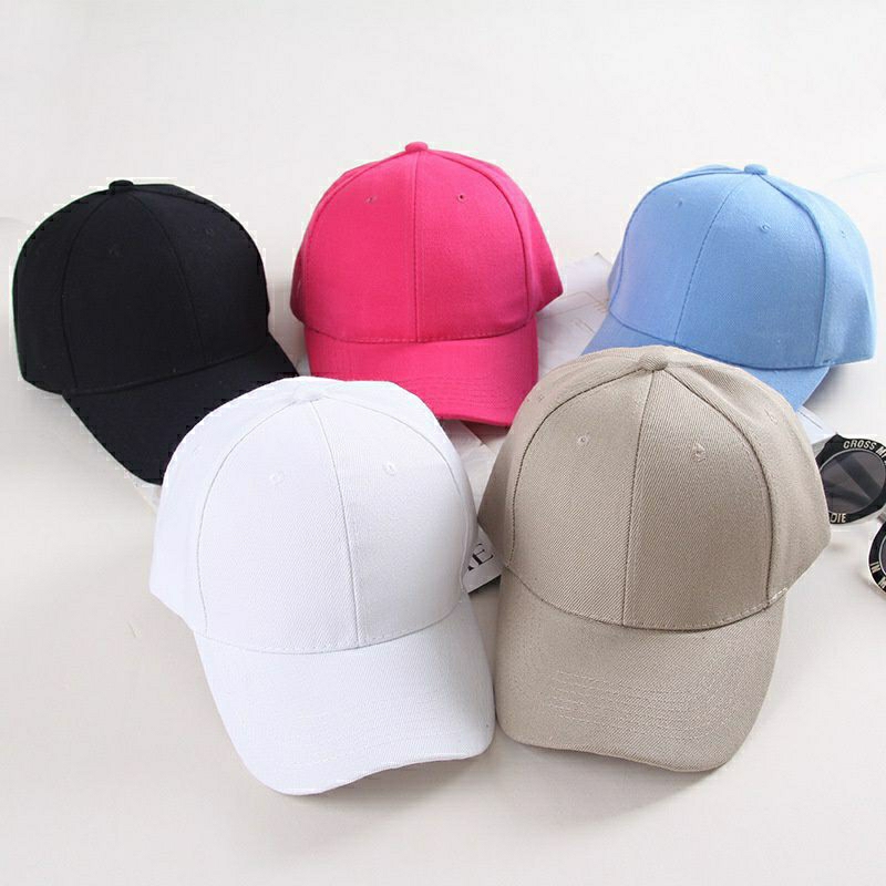 Topi Polos Hitam,Putih,Cream,Biru. Topi Polos Pria Dan Wanita. Topi Baseball Polos Murah Harga Grosi