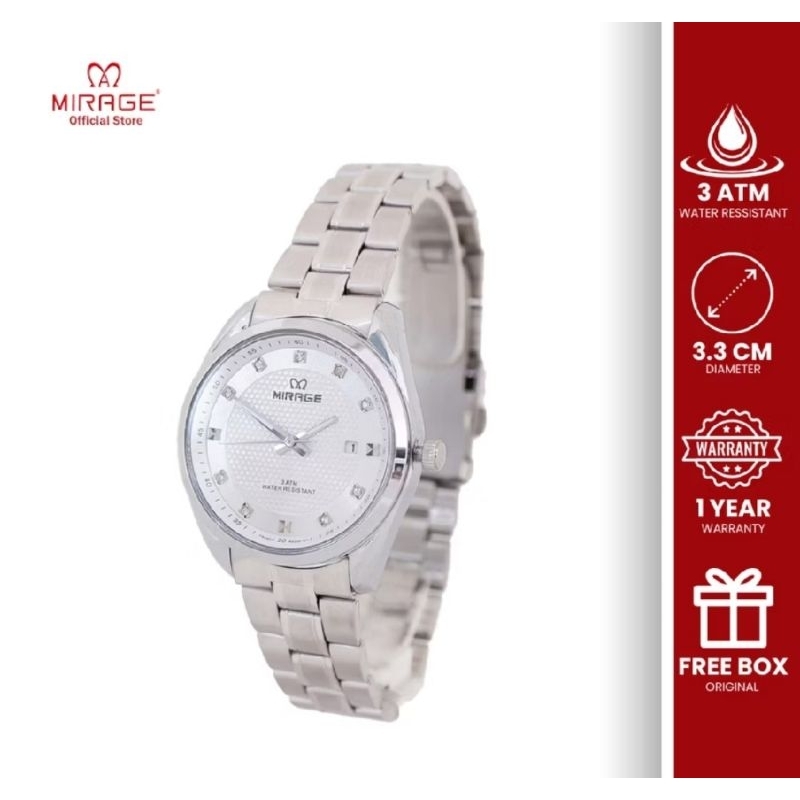 JAM TANGAN MIRAGE WANITA ORIGINAL 0380 TAHAN AIR