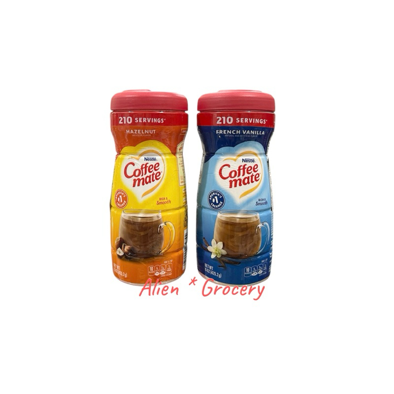 

NESTLE COFFEEMATE COFFEE MATE POWDER HAZELNUT FRENCH VANILLA 15Oz 425gr