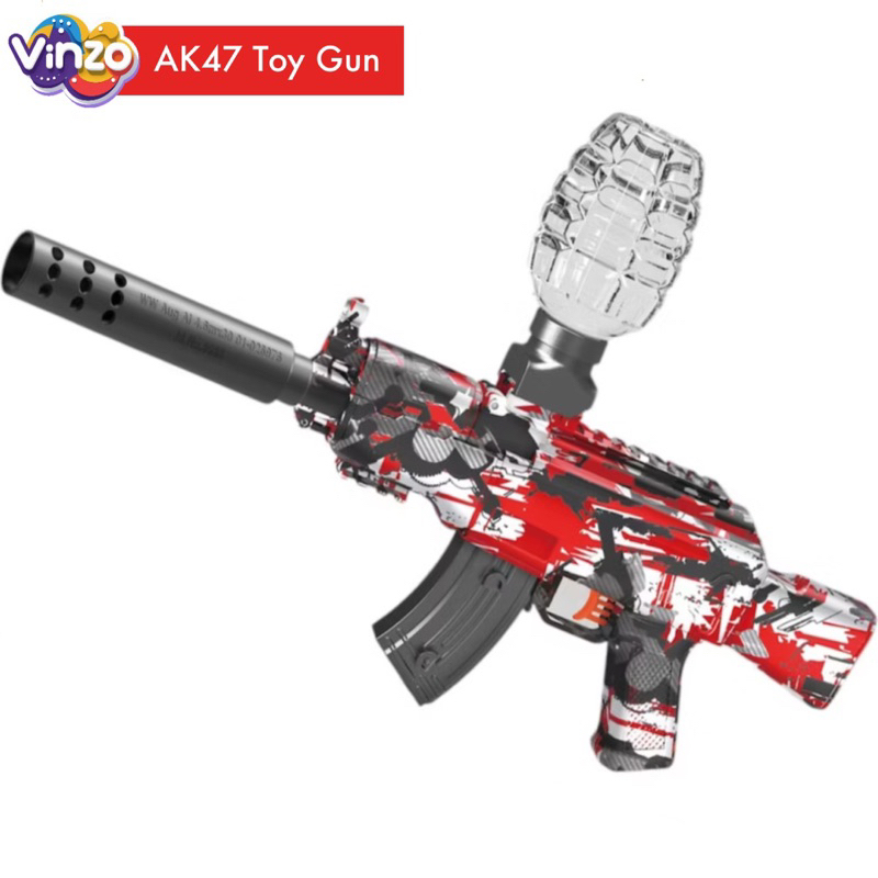 VINZO - Mainan Anak Tembakan Watergel AK47 Kids Toys - Mainan Tembakan Elektrik Water Gel - Mainan T