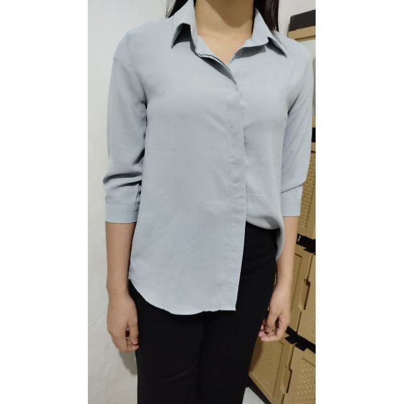 Kemeja Soft Blue