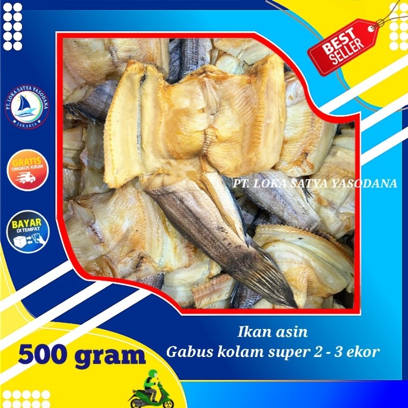 

ikan asin gabus kolam super 500gram