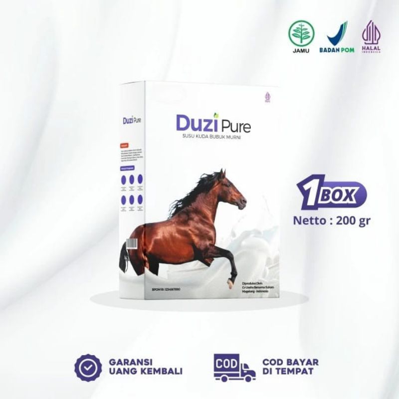 

Duzi Pure Susu Kuda Lombok Bubuk 200gram Atasi Nyeri Sendi