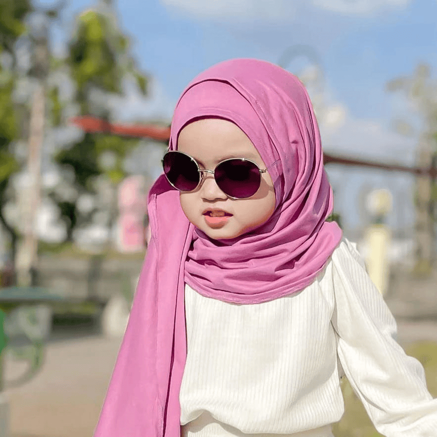 PASTAN ANAK/PASMINA INSTAN ANAK JERSEY KANCING UMUR 3 - 7 TAHUN