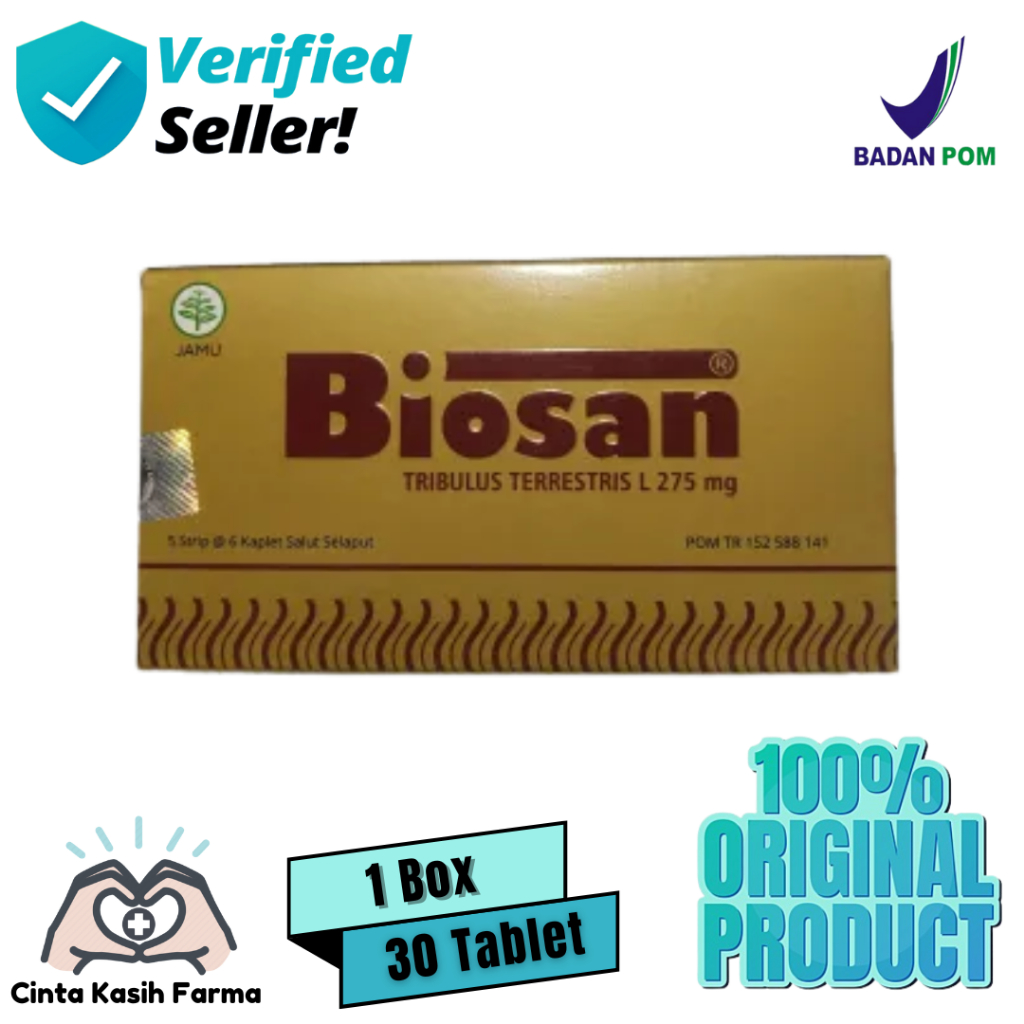 Biosan Tribulus Terrestris 275 mg 1 Box Isi 30 Kapsul