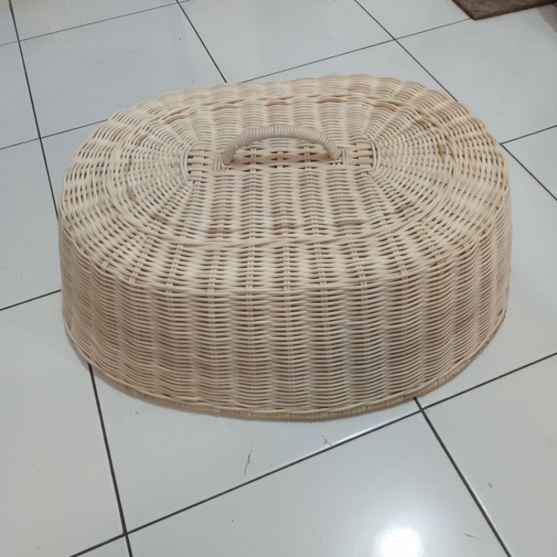 Tudung saji rotan oval jumbo / penutup makanan tudung saji jumbo
