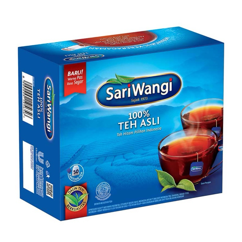 

Sari wangi teh celup hitam box isi 50