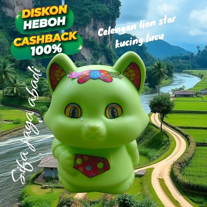 celengan Lion star kucing lucu/tabungan/celengan kucing lion star lucu