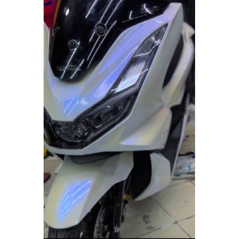 cat warna white lembayung biru atau cat putih mutiara biru berjenis pu cat motor cat mobil cat custo
