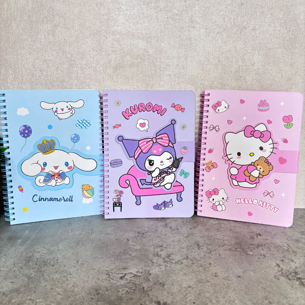 

A5 NotRing Sanrio Buku Catatan Spiral My Melody Kuromi Cinnamoroll RB9