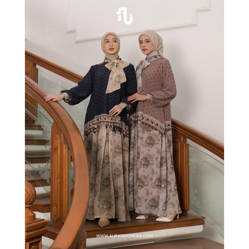 Areesa dress alira gamis simple mewah,gamis premium wanita muslimah