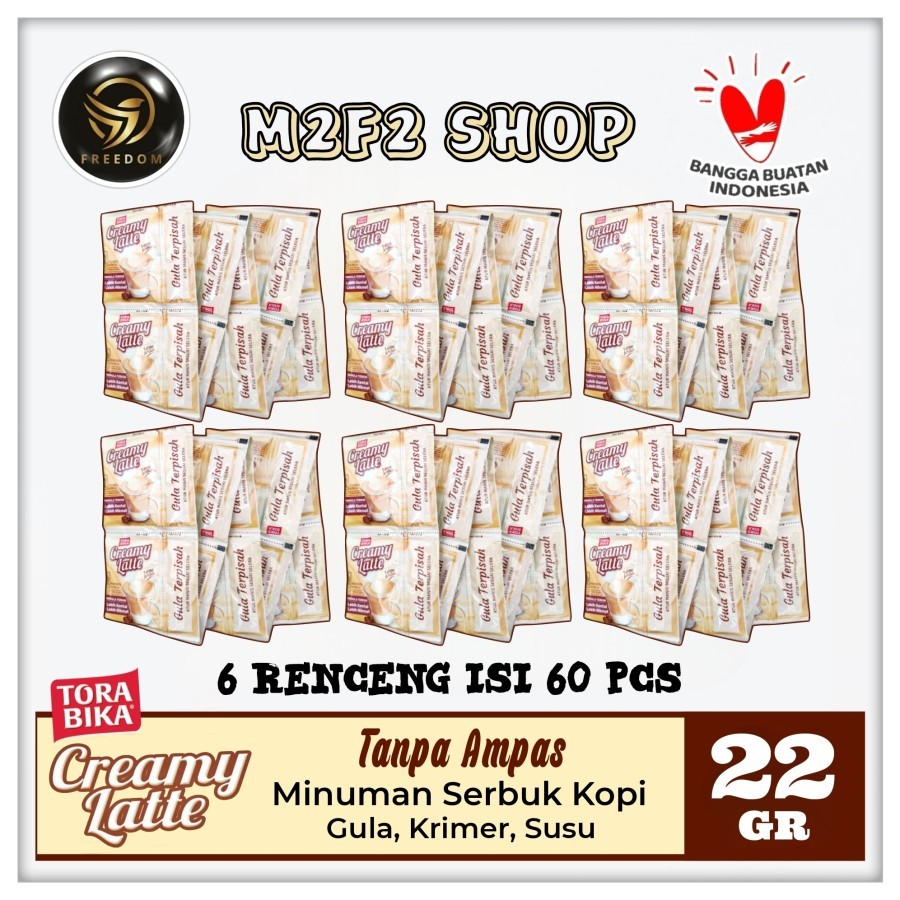 

Torabika Creamy Latte | Kopi Instant Bubuk Tanpa Ampas Sachet - 22 gr (Kemasan 6 Renceng)