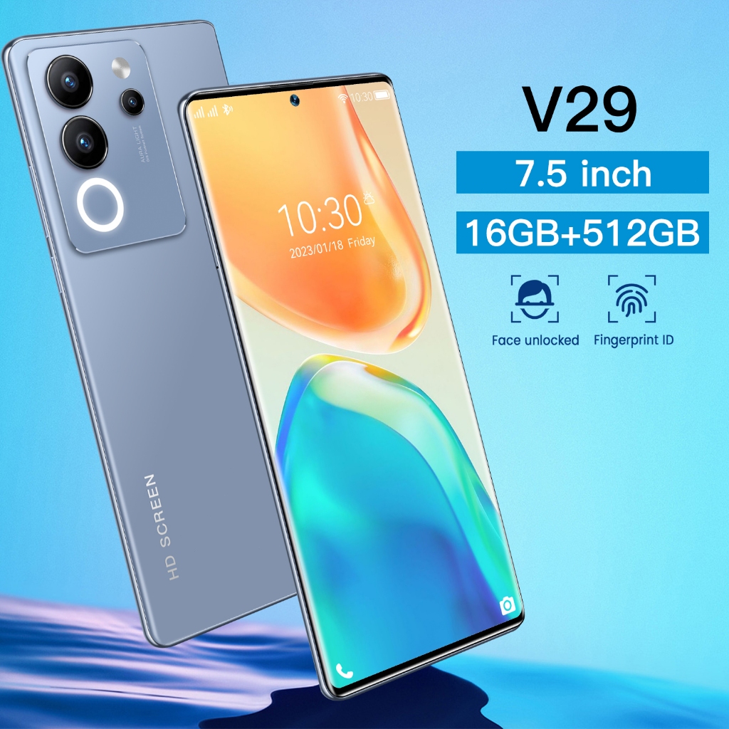 [Garansi GRATIS]VIVO V29 4G 5G RAM 16GB+ROM 512GB Kamera HD 32MP+68MP HP Android HP VIVO 7.5 inch 70