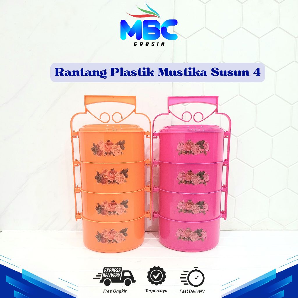 Rantang Plastik Mustika Susun 4 Rantang Hajat Plastik
