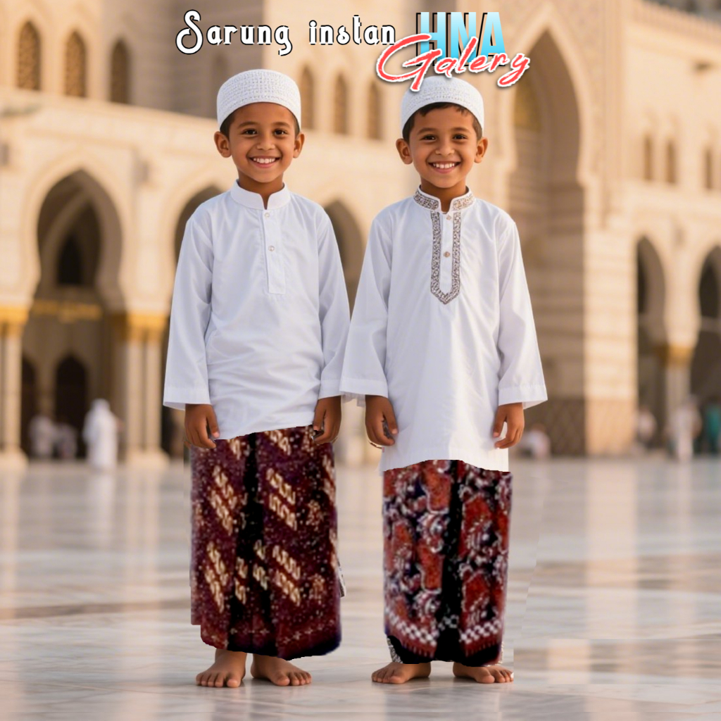 Sarung Instan Anak Usia 2-10 Tahun Motif Batik Gus Iqdam Sarung Anak Model Rok