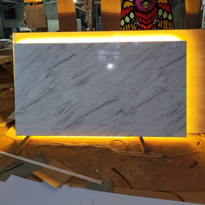 backdrop Tv HPL + Lampu