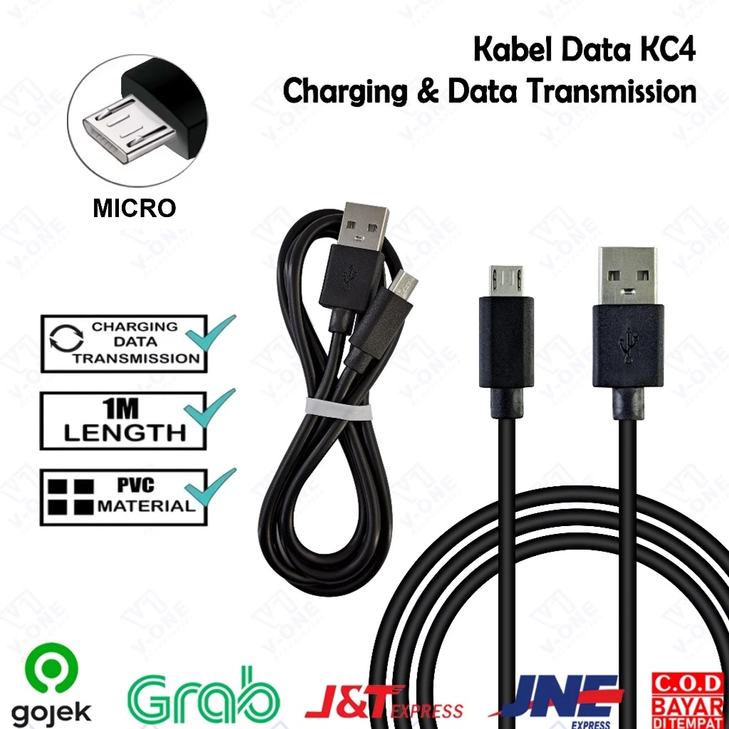 KC4 - NON PACK KABEL DATA 33W MICRO DAN TYPE-C ORI COPOTAN FAST CHARGING VOOC ORIGINAL 99