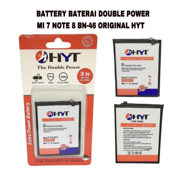 BATTERY BATERAI BATRE DOUBLE POWER XIAOMI 7 NOTE 8 BN-46 BN46 ORIGINAL HYT