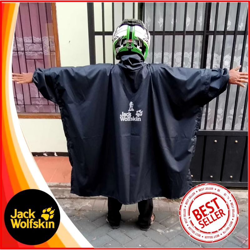 Mantel Hujan Ponco Lengan ADVENTURE - Jas Hujan Ponco Waterproof EDHERTO - Rainbat Taslan EDHERTO Ad