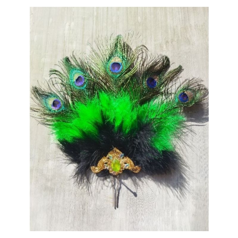 Tusuk Konde Bulu Merak/Tusuk Udeng Srenggi/Tusuk Udeng Jaranan/Aksesoris Jaranan