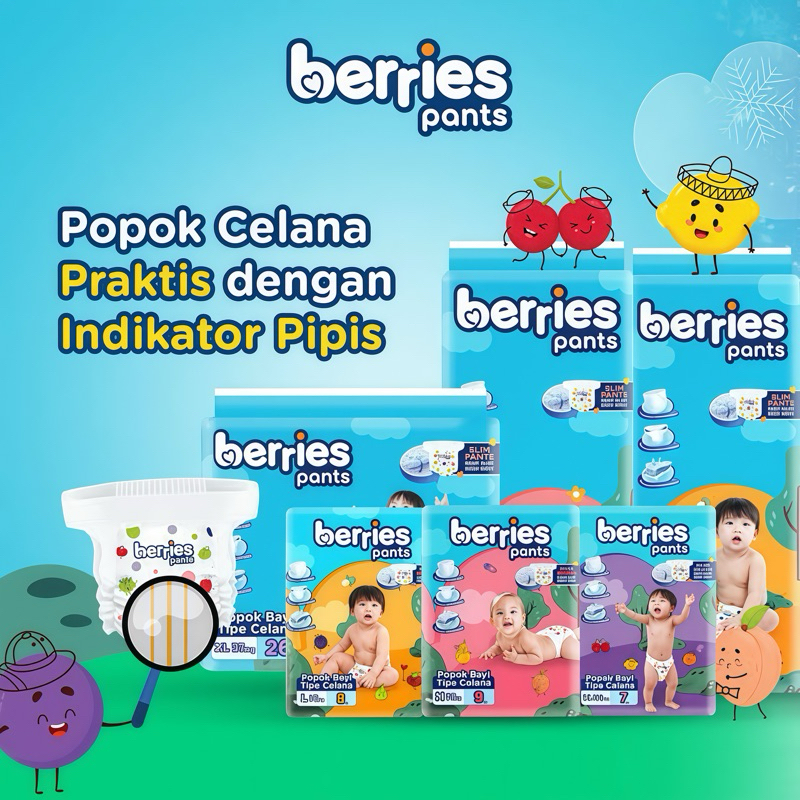 BERRIES PANTS POPOK CELANA M-XL