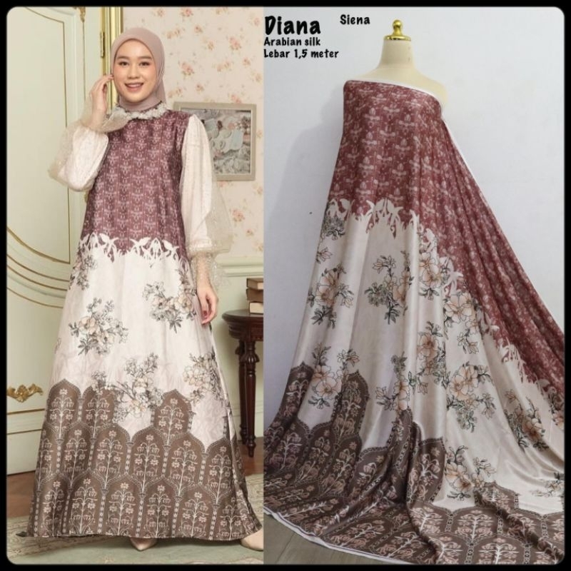 Bahan Kain Arabian Silk Motif DIANA | WIMALA | CAMILA | AMEERA | JASMINE | SHANUM | ARSYLA | Kain me
