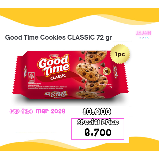 

Good Time Cookies Classic 72 gram