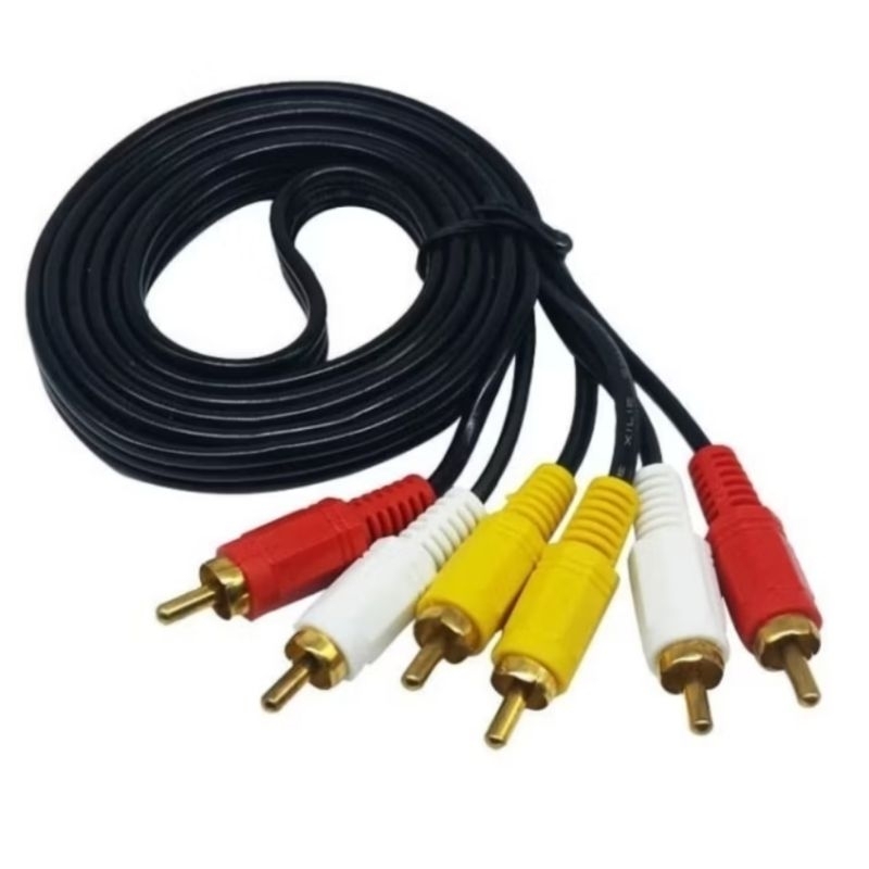 KABEL RCA STB FREEBOX H1 BODY BESAR 3-3 cabel rca set top box Freebox h1 DVB T2