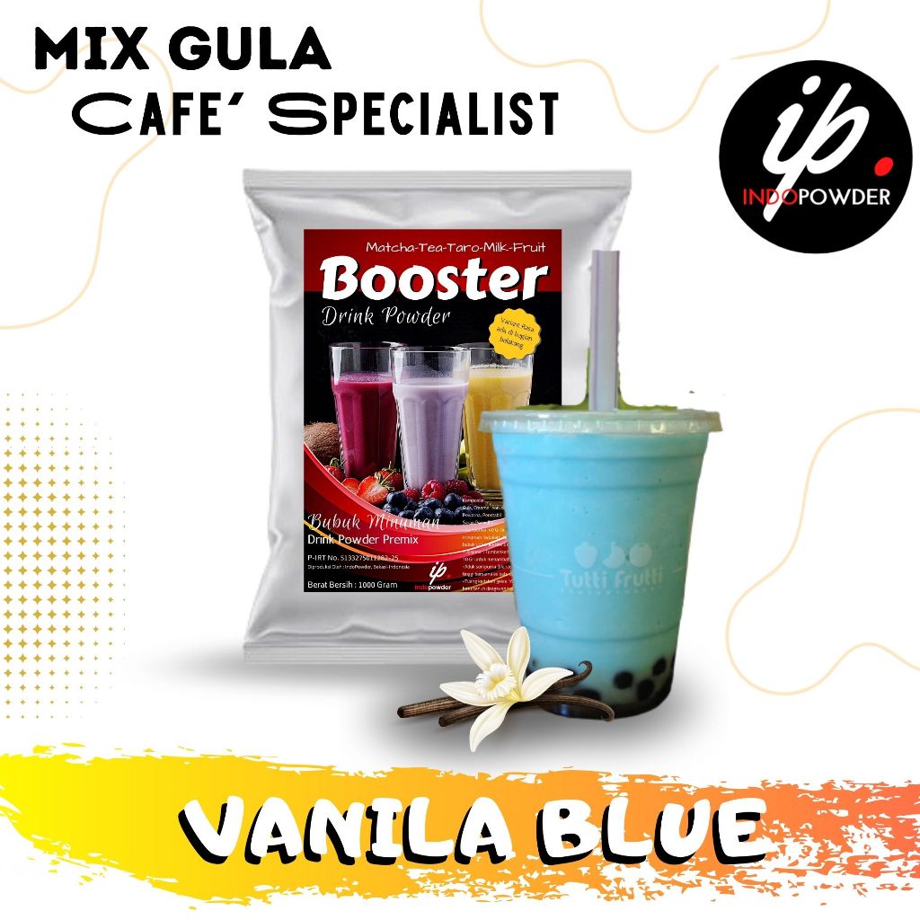 

IP Kendal - Bubuk Minuman Rasa VANILLA BLUE 1Kg Untuk Cafe, Resto & Usaha Minuman