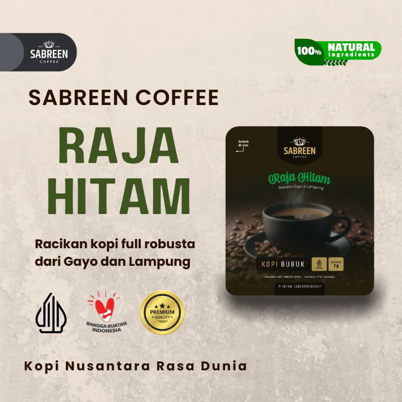 

Kopi Bubuk Premium Sabreen Coffee Raja Hitam Sachet
