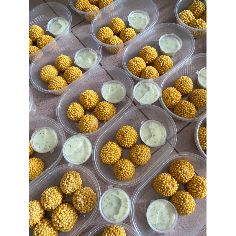 

CHICKEN CHEESE BALLS WITH SAUS TARTAR (FROZEN) baca deskripsi!!!