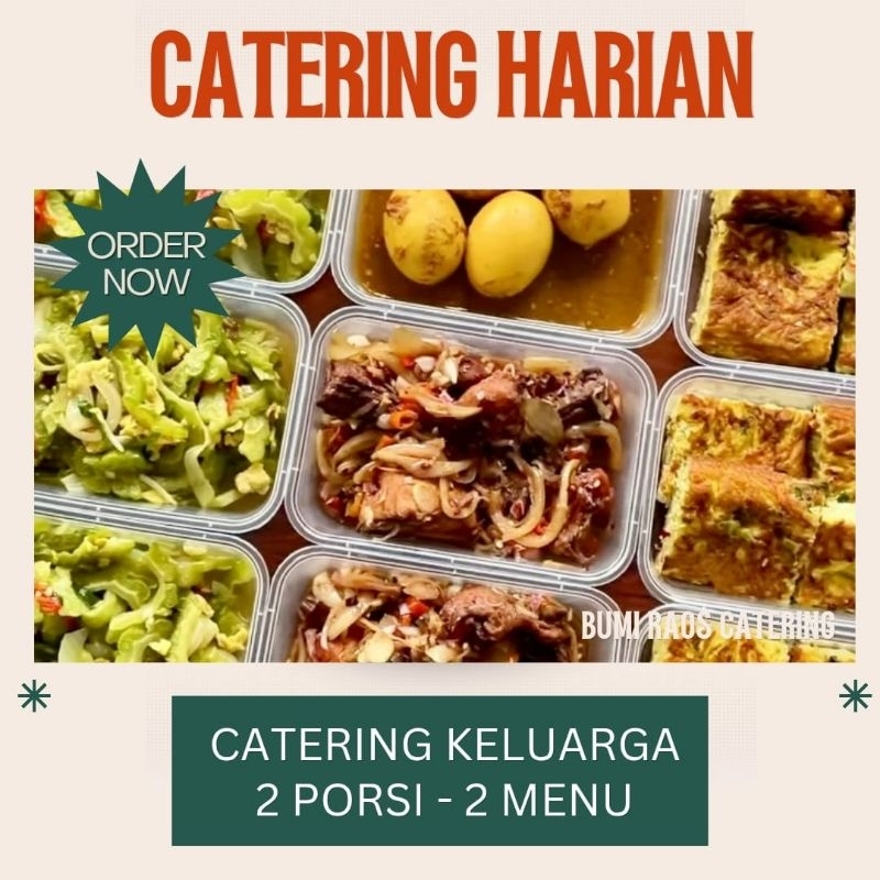 

CATERING (LUNCH) HARIAN KELUARGA 2 Porsi 2 Menu / Makan Siang Hemat Jakarta/Depok/Bekasi