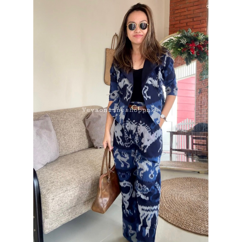 ONE SET ETNIK TENUN MODIS MOTIF SUMBA