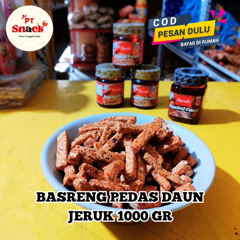 

Stik basreng daun jeruk pedas original 1 kg basreng bandung 1000gr cemilan kiloan