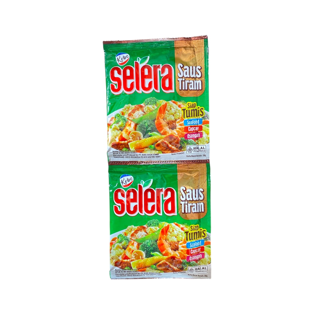 

Selera Saus Tiram Siap Tumis / Kobe Selera / Bumbu Instan Saus Tiram 20gr