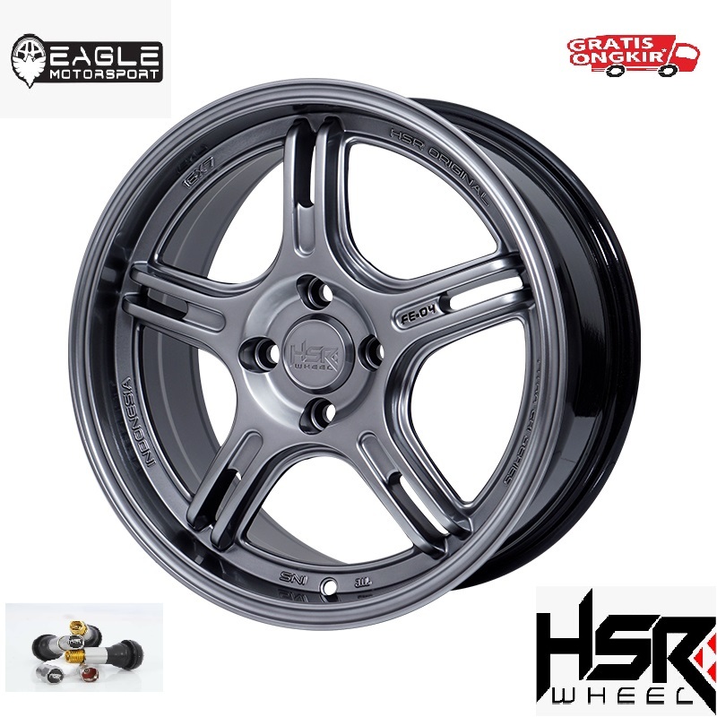velg mobil jazz brio mobilio hsr fe04 r16 velg racing bekasi
