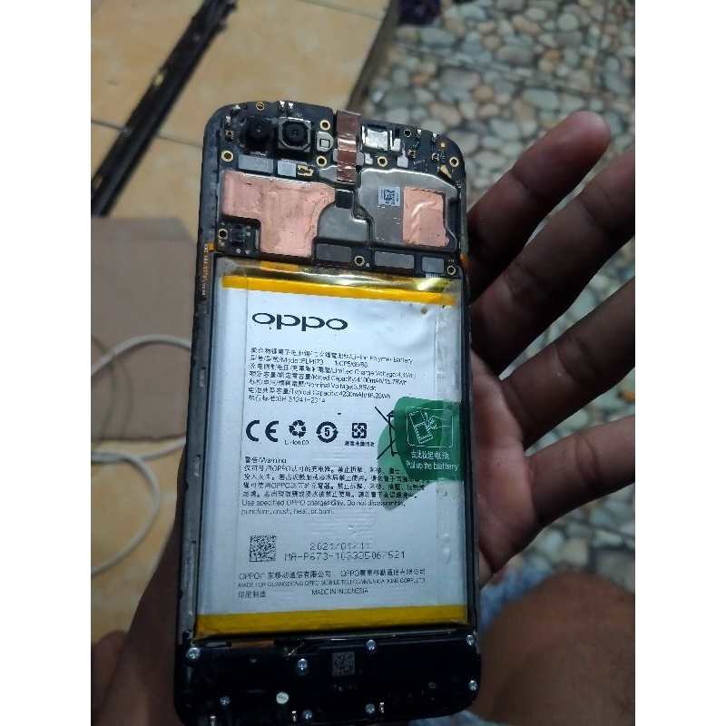 Lcd Tc hp Oppo A5S/A12 kondisi lcd tompel sentuh normal OK