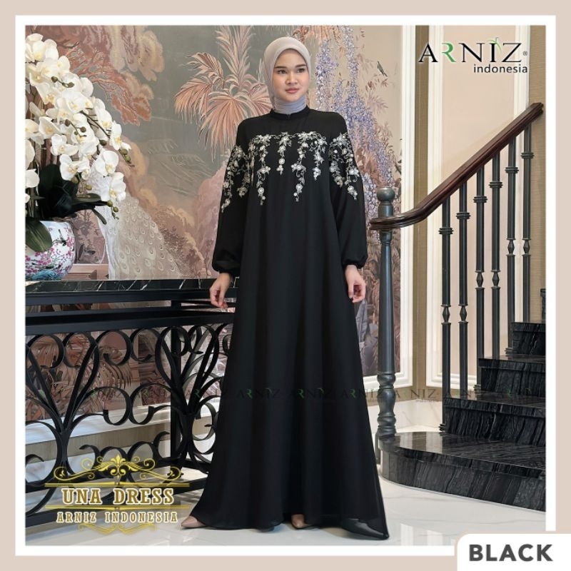 Una Dress By Arniz Collection Khusus Hitam&Putih