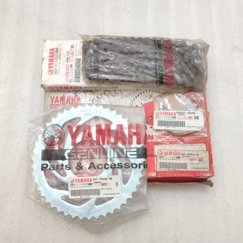 gear gir gigi depan belakang rantai set yamaha RXZ RZR original