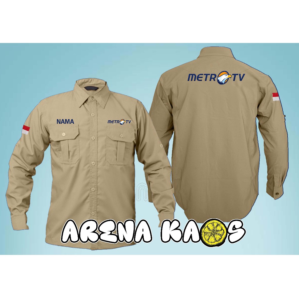 Kemeja Pdl Metro TV / KEMEJA BORDIR METRO TV