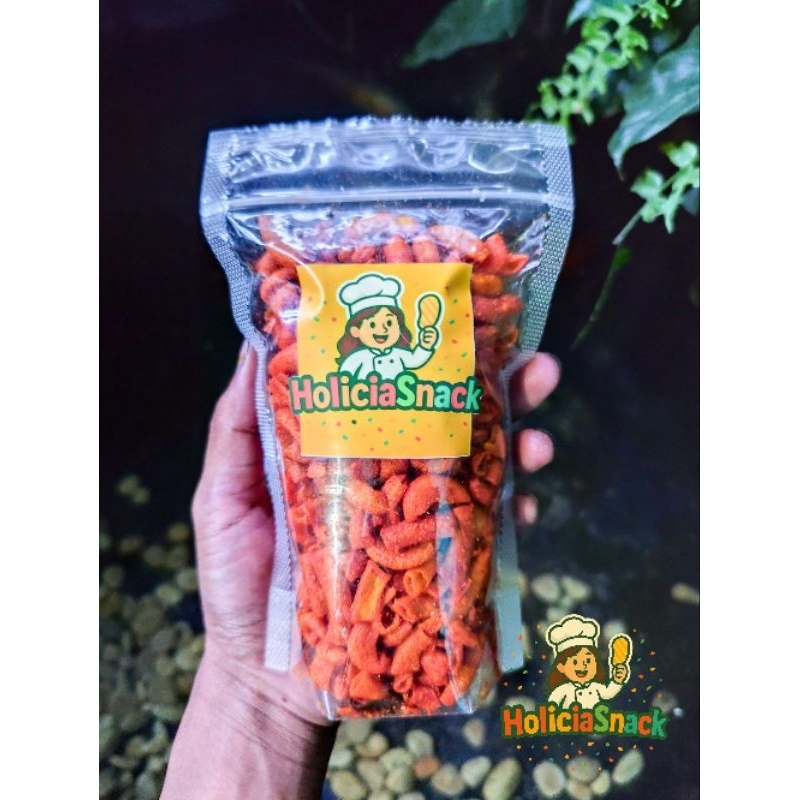 Macaroni Pedas Gurih - Snack Macaroni