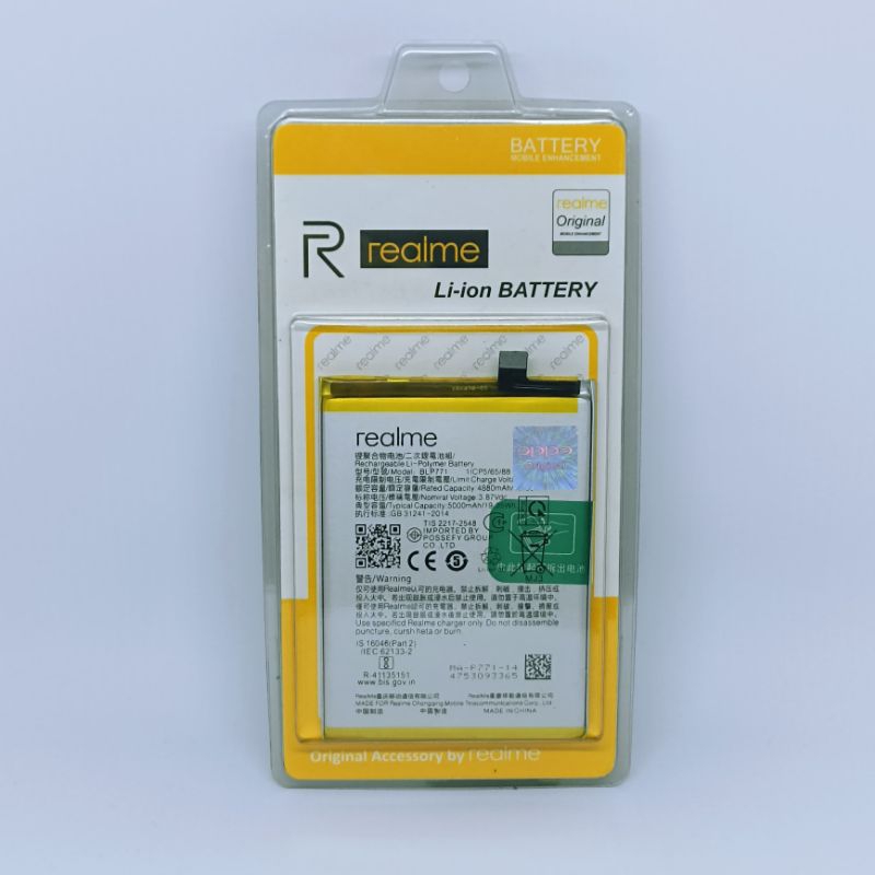 BATERAI BATRE REALME C3 BLP771 ORIGINAL
