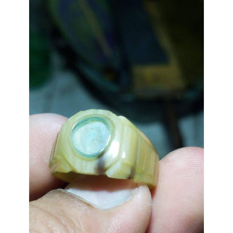 Cincin tanduk kerbau bule untuk kalimaya