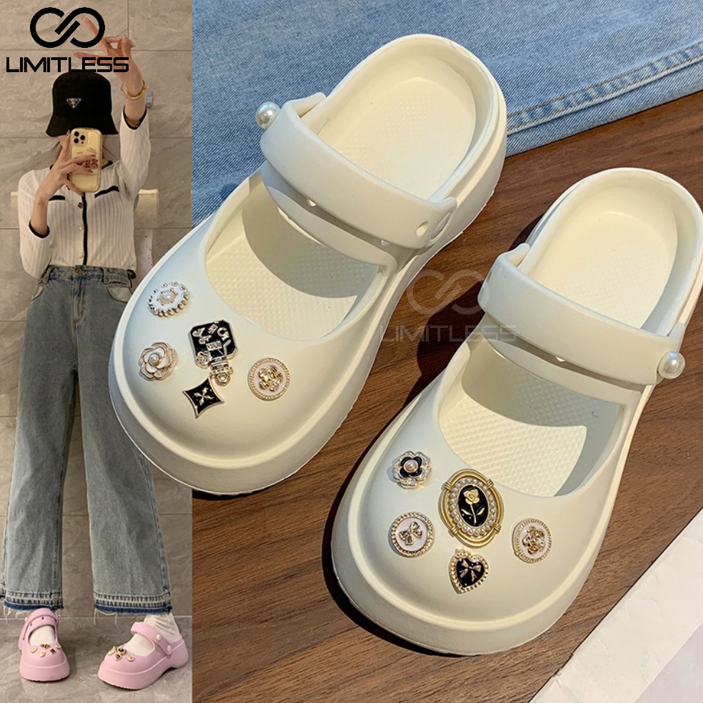 55PALING DICARI FREE PERMATA Sandal Wanita INARA Sepatu Sendal Wanita Kekinian 224 Sendal Slip On Ce